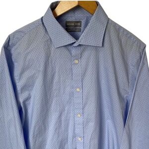 Michael Kors Men's Slim-Fit Non-Iron Untucked Length  Dress Shirt 17 /34/35/ XL